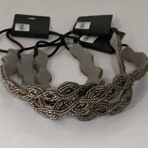 3 Forever21 PEWTER Beaded Bridesmaid Hair headband - Picture 7 of 16